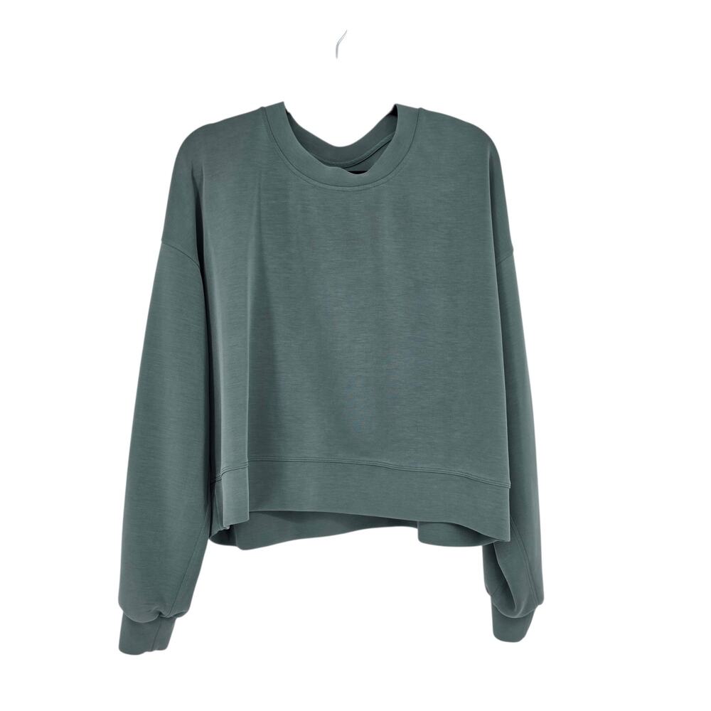 Lululemon Tidewater Teal Softstreme Perfectly Oversized Crop Sweatshirt Size 12